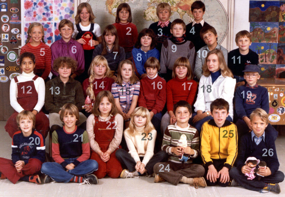 KlassenfotoTennelohe Grundschule klein, mit Nummern